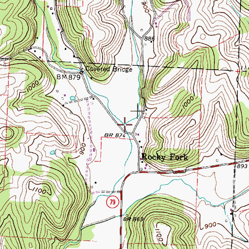 Topographic Map of Long Run, OH
