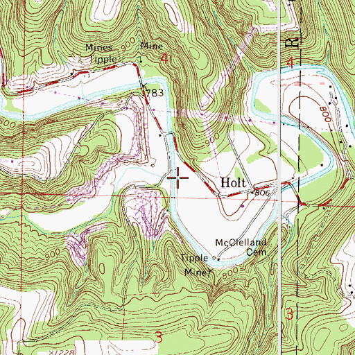 Topographic Map of Long Run, OH