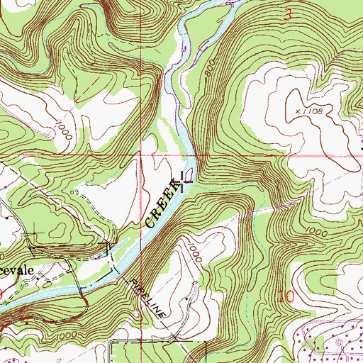 Topographic Map of Longs Run, OH