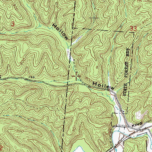 Topographic Map of Loper Hollow, OH