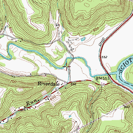 Topographic Map of Loys Run, OH