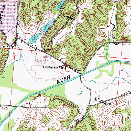 Topographic Map of Saint Emanuel Lutheran Church, OH
