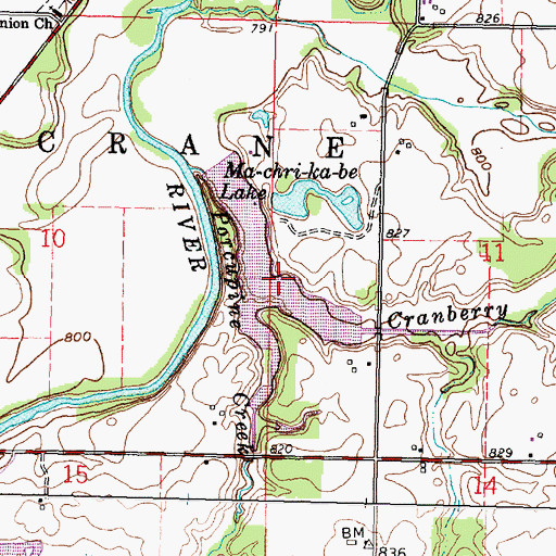 Topographic Map of Ma-chri-ka-be Lake, OH