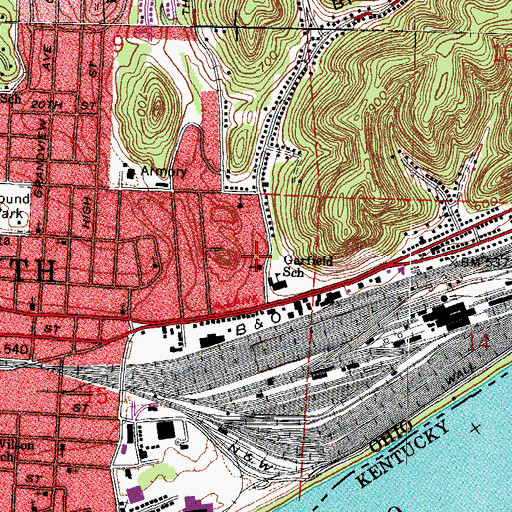 Topographic Map of Mabert Hollow, OH