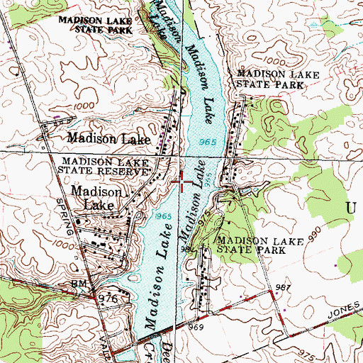 Topographic Map of Madison Lake, OH