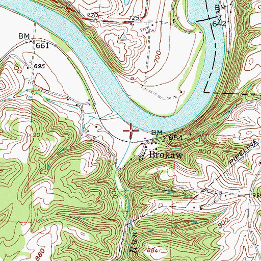 Topographic Map of Madison Run, OH