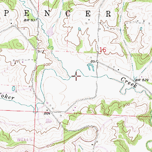 Topographic Map of Mannon Run, OH