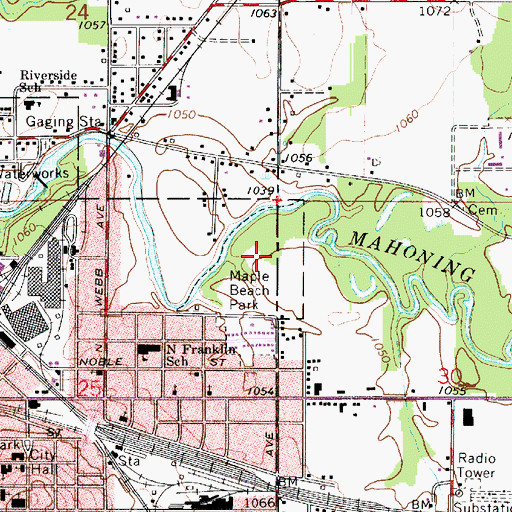 Topographic Map of Maple Beach Park, OH