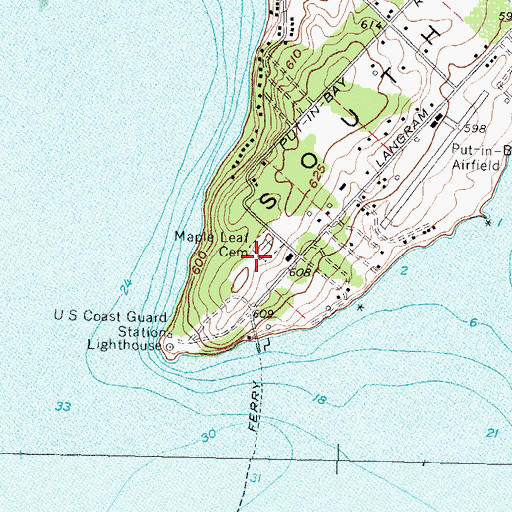 Topographic Map of Maple Leaf Cemetery, OH