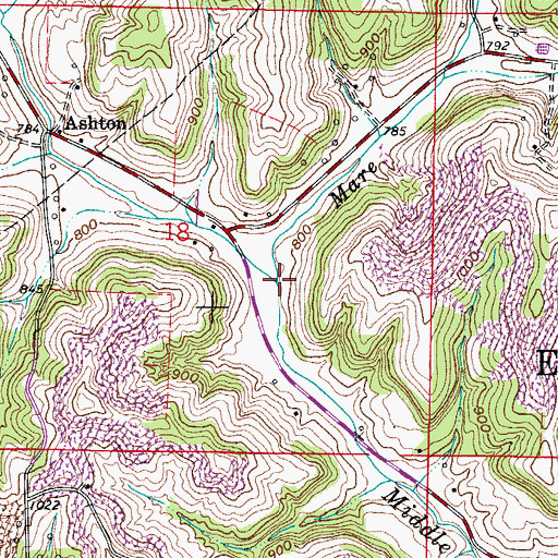 Topographic Map of Mare Run, OH