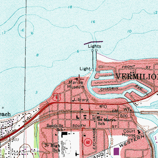 Topographic Map of Inland Seas Maritime Museum, OH