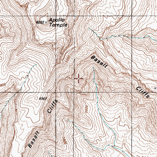 Topographic Map of Basalt Cliffs, AZ