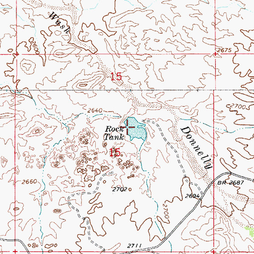 Topographic Map of Rock Tank, AZ