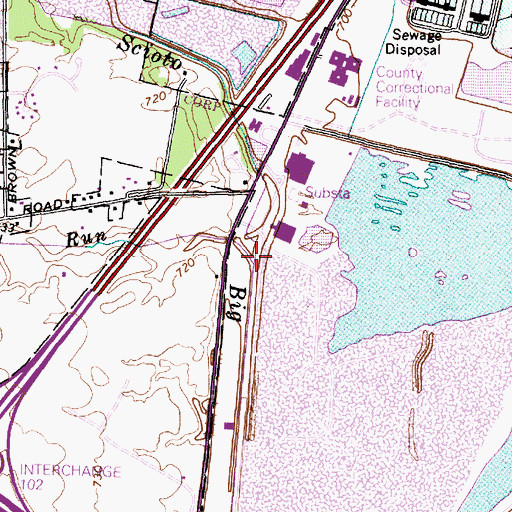 Topographic Map of Marsh Run, OH