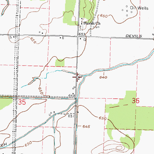 Topographic Map of Martin Ditch, OH