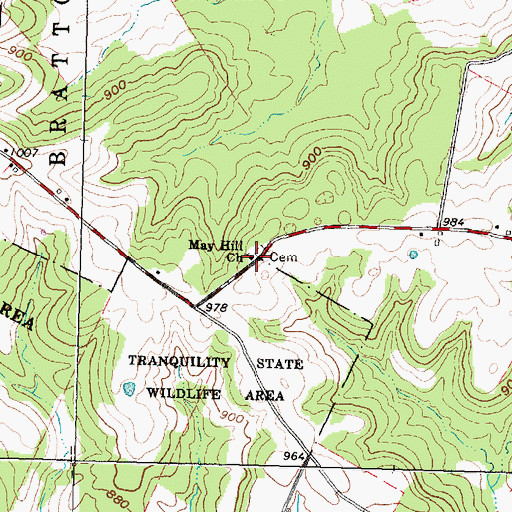 Topographic Map of May Hill Church, OH