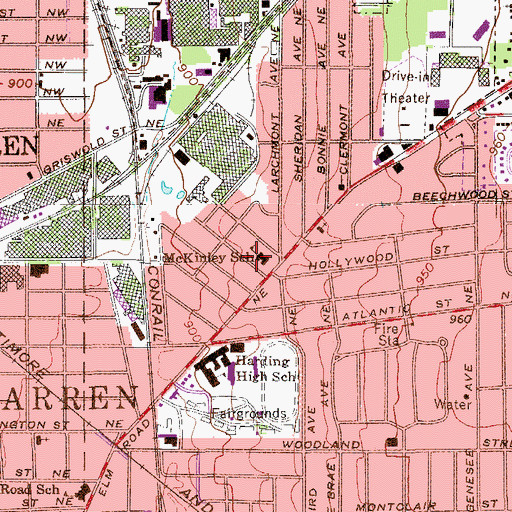 Topographic Map of McKinley School, OH