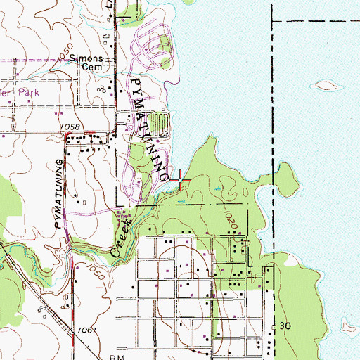 Topographic Map of McMichael Creek, OH