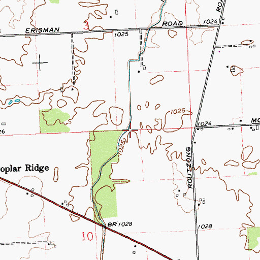 Topographic Map of McQuay Ditch, OH