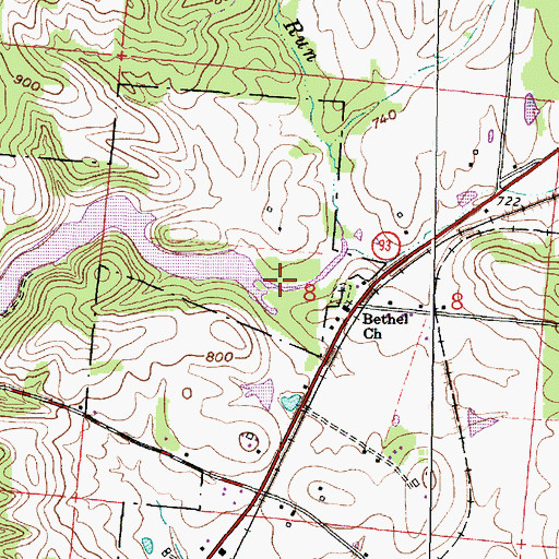 Topographic Map of McConnel Run, OH