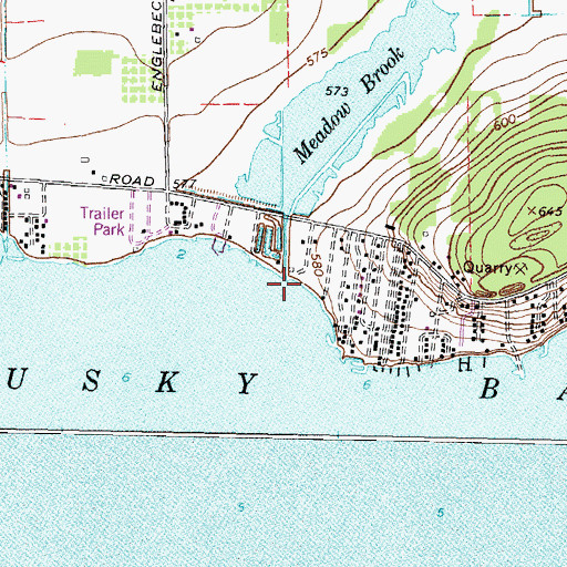 Topographic Map of Meadow Brook, OH