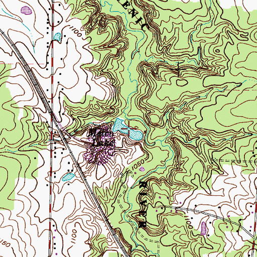 Topographic Map of Melco Lake, OH