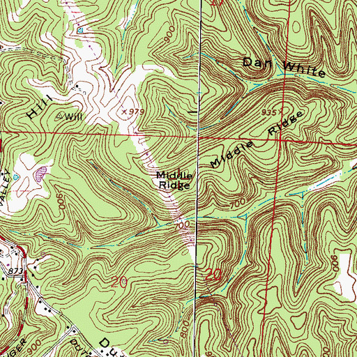 Topographic Map of Middle Ridge, OH