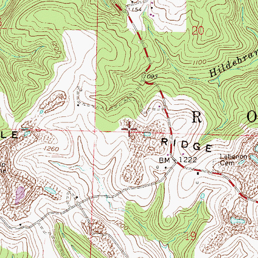 Topographic Map of Middle Ridge, OH