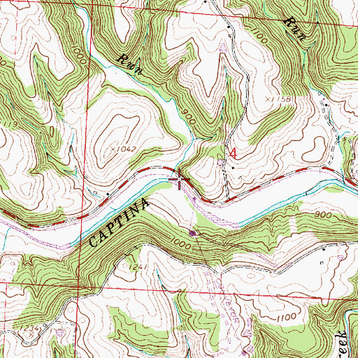Topographic Map of Mikes Run, OH