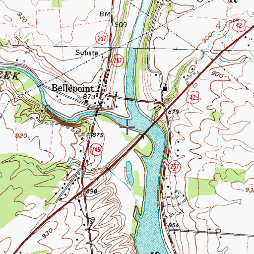 Topographic Map of Mill Creek, OH