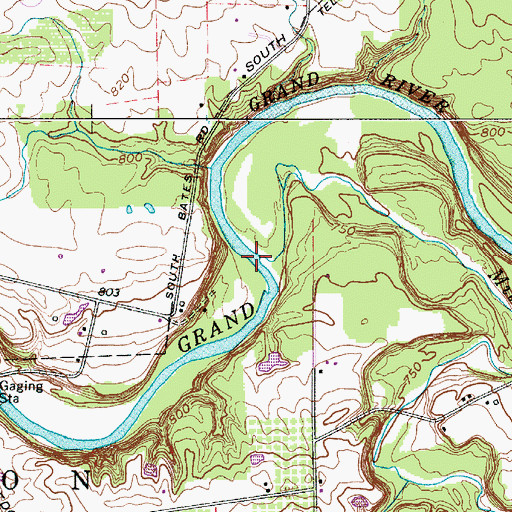 Topographic Map of Mill Creek, OH