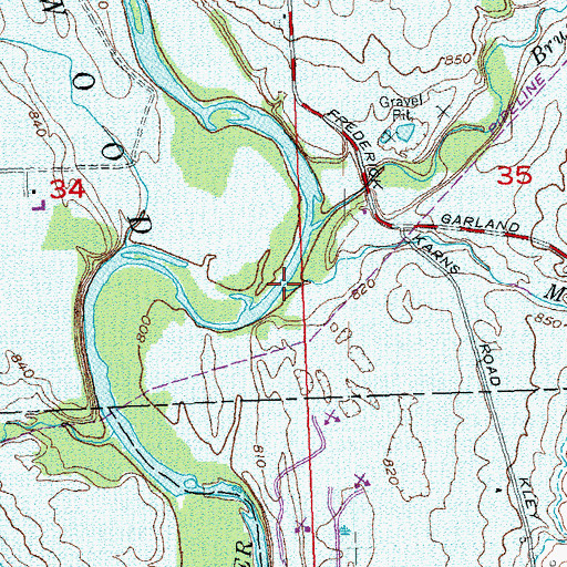 Topographic Map of Mill Creek, OH