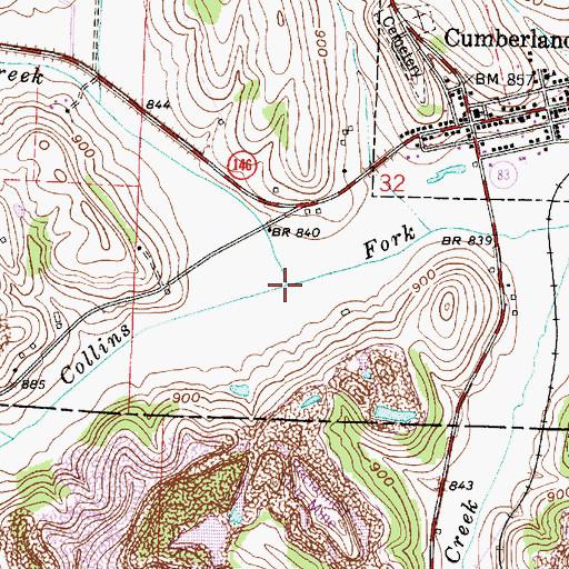 Topographic Map of Miller Creek, OH