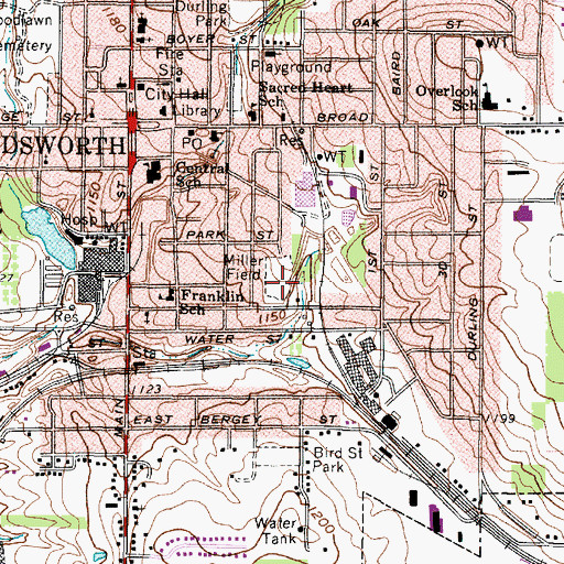 Topographic Map of Miller Field, OH
