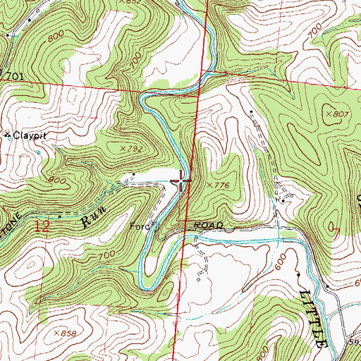 Topographic Map of Millstone Run, OH
