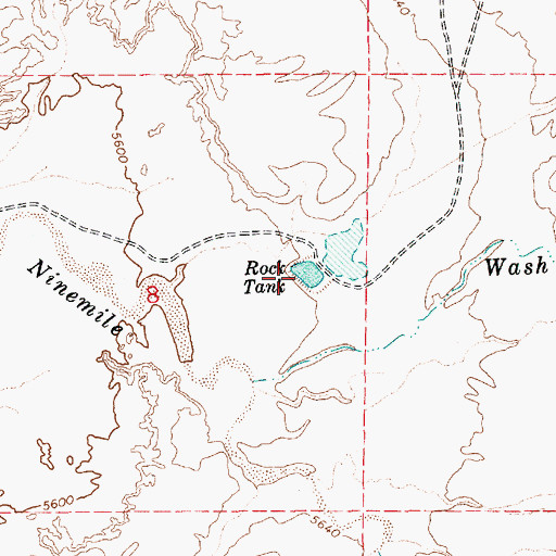 Topographic Map of Rock Tank, AZ