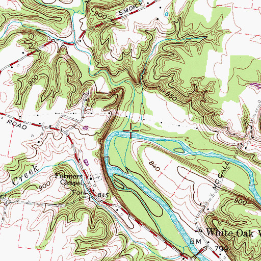 Topographic Map of Miranda Run, OH
