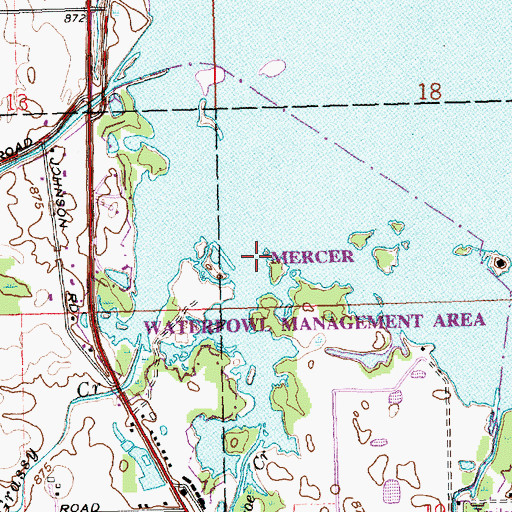 Topographic Map of Monroe Creek, OH