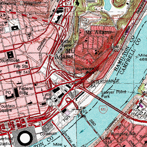 Topographic Map of Morgan School, OH