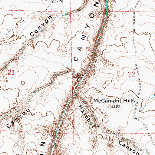 Topographic Map of Rock Tank Canyon, AZ