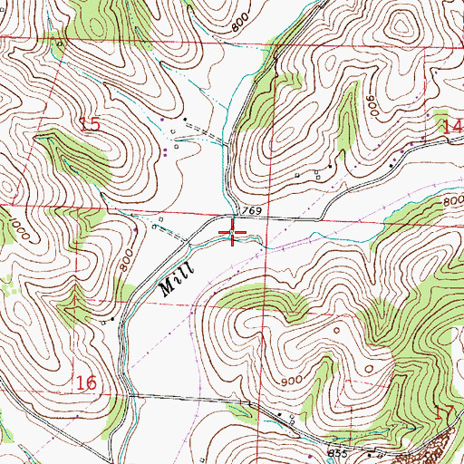Topographic Map of Moscow Brook, OH