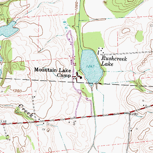Topographic Map of Mountain Lake Camp, OH