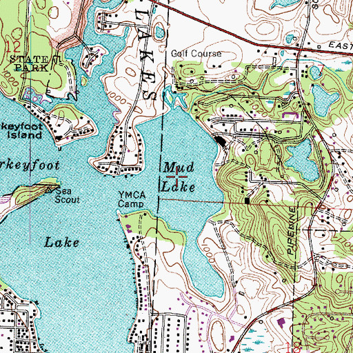 Topographic Map of Mud Lake, OH