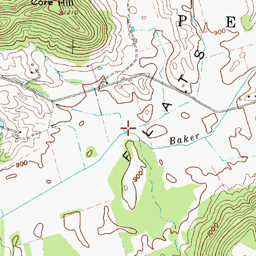 Topographic Map of Muddy Fork, OH