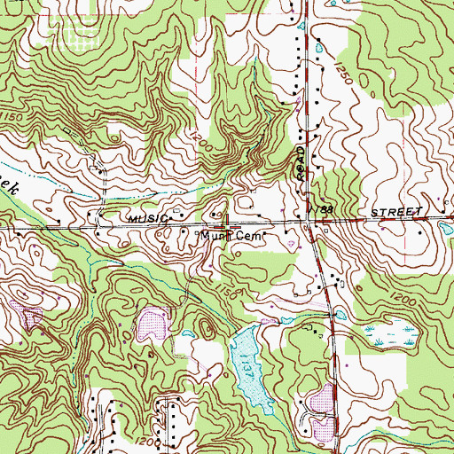 Topographic Map of Munn Cemetery, OH