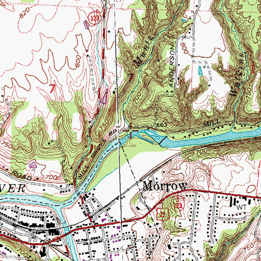 Topographic Map of Muntz Run, OH