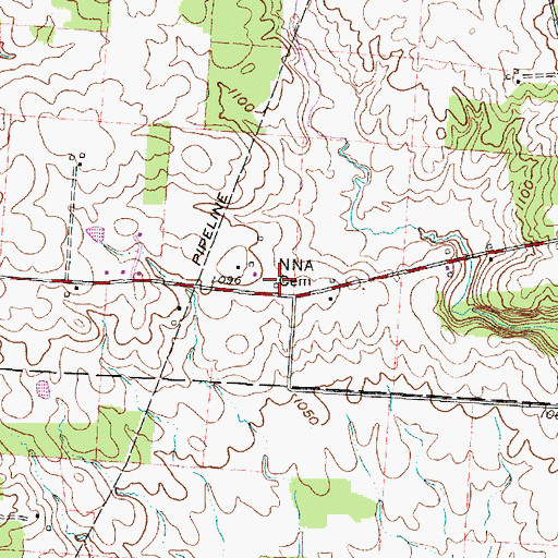 Topographic Map of N N A Cemetery, OH