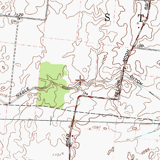 Topographic Map of Nagle Ditch, OH