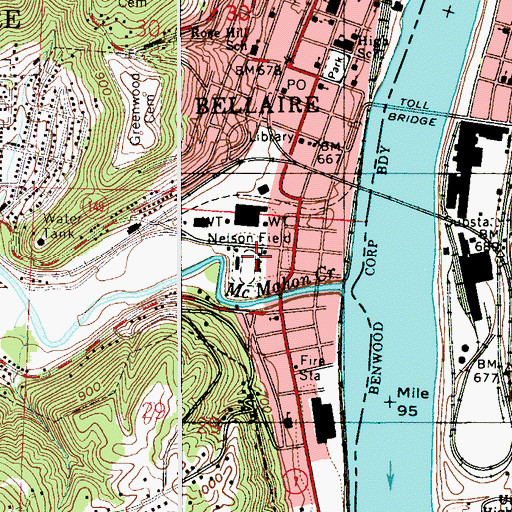 Topographic Map of Nelson Field, OH