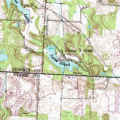 Topographic Map of Lake Noah, OH